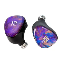 Premium Dual Dynamic Driver Hi-Fi In-Ear Earphones with Detachable Cable (Purple)