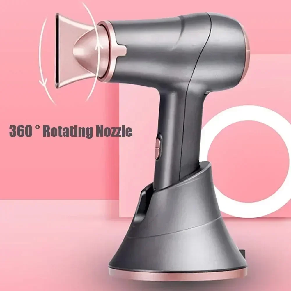 Portable Rechargeable Wireless Hair Dryer Travel/Ourdoor Blow Dryer Wireless Blower Styling Tool 5000mAh 300W Hot and Cool Air 2