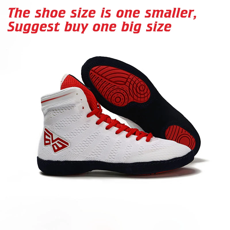 Wrestling Shoes Male Boxing Shoes Fighting Sanda Strength High Top Shoes Light Fighting Boots Weightlifting shoe Sneakers