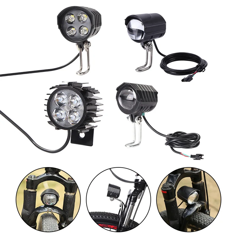 Electric Bicycle Headlight 12V-80V Front Light Waterproof 