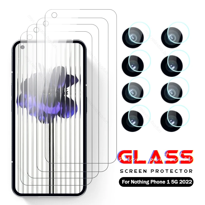 8 In 1 Camera Lens Screen Protector Tempered Glass For Nothing Phone 1 Protective Glass Nothingphone1 Nothing Phone1 A063 6.55"
