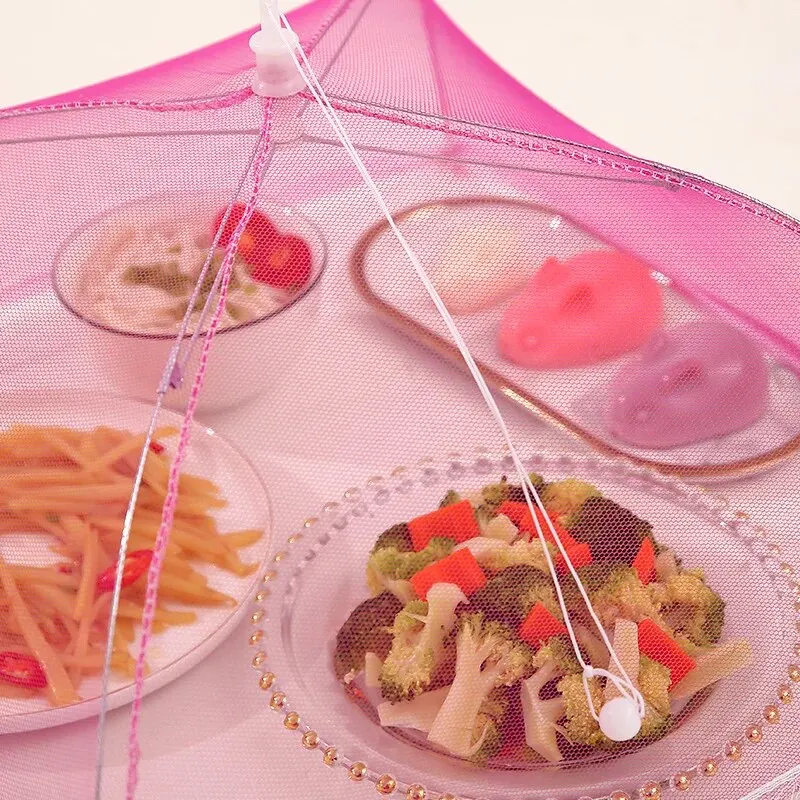 Food Cover 1PC Folding Food Mesh Cover Tent Home Table Meal Vegetable Fruit Umbrella Breathable Insect-proof Food Cover Net