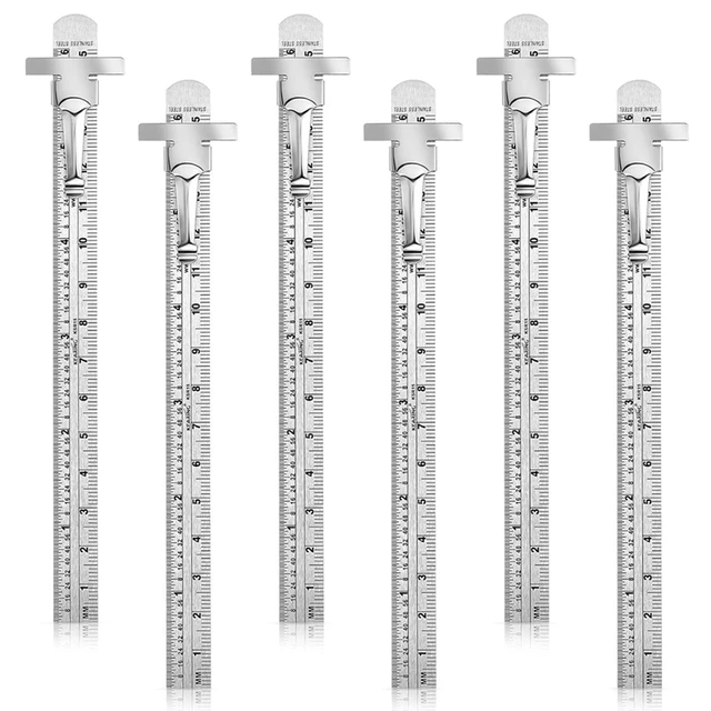 Slide Ruler 3 PCS Machinist Ruler, 6 Inch 15 Cm Pocket Ruler Flexible ...