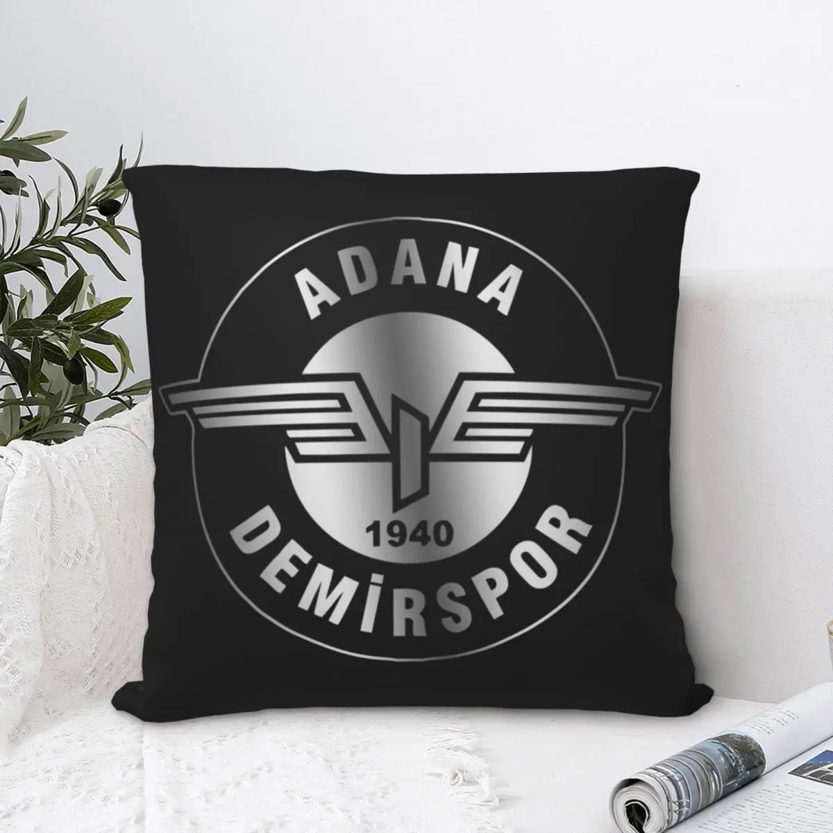 

Adana Demirspor Design Square Pillowcase Polyester Pillow Cover Velvet Cushion Zip Decorative Comfort Throw Pillow For Home Sofa