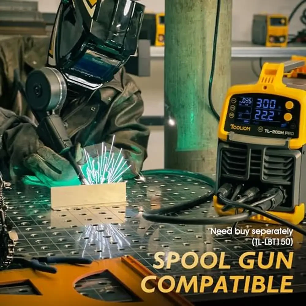 200A 4-in-1 Welder LCD Display Spool Gun Stick Lift TIG Dual Voltage Aluminum Welding Machine 5