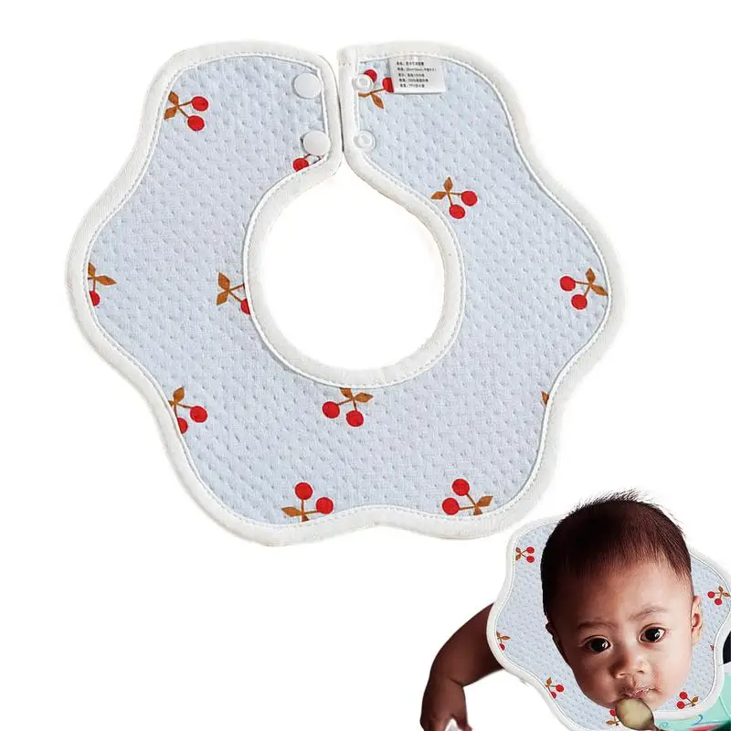 

Детские нагрудники из мягкого хлопка, регулируемые, в форме лепестков, водонепроницаемые, для детей ясельного возраста