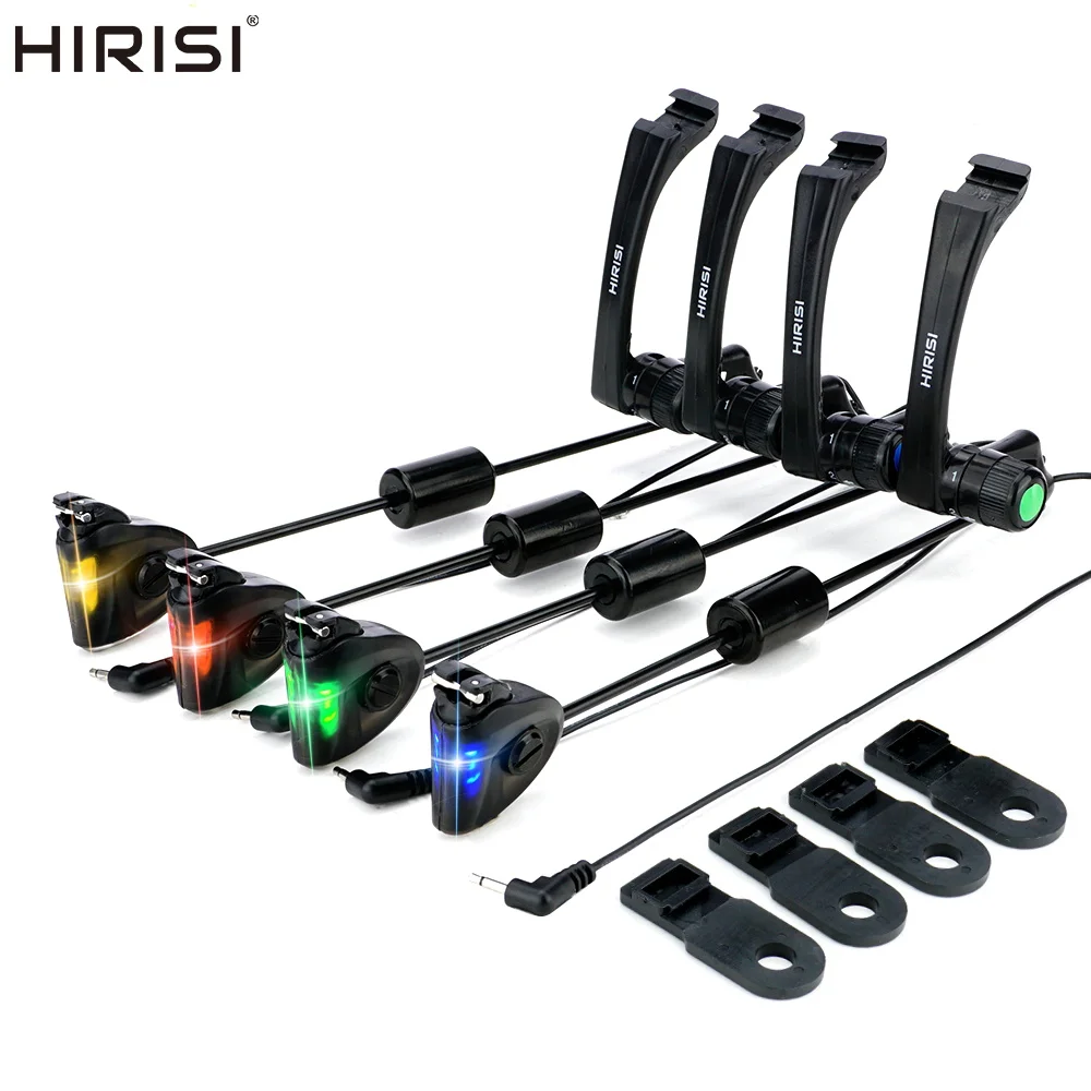 Set swingers Hirisi B2005 avec boîtier - Accessoires alarme pêche carpe et indicateurs LED