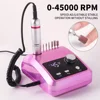High Quality Electric Nail Drill Machine 45000 RPM Electric File HD Display Metal Manicure Pen Professional nail lathe Sander 4