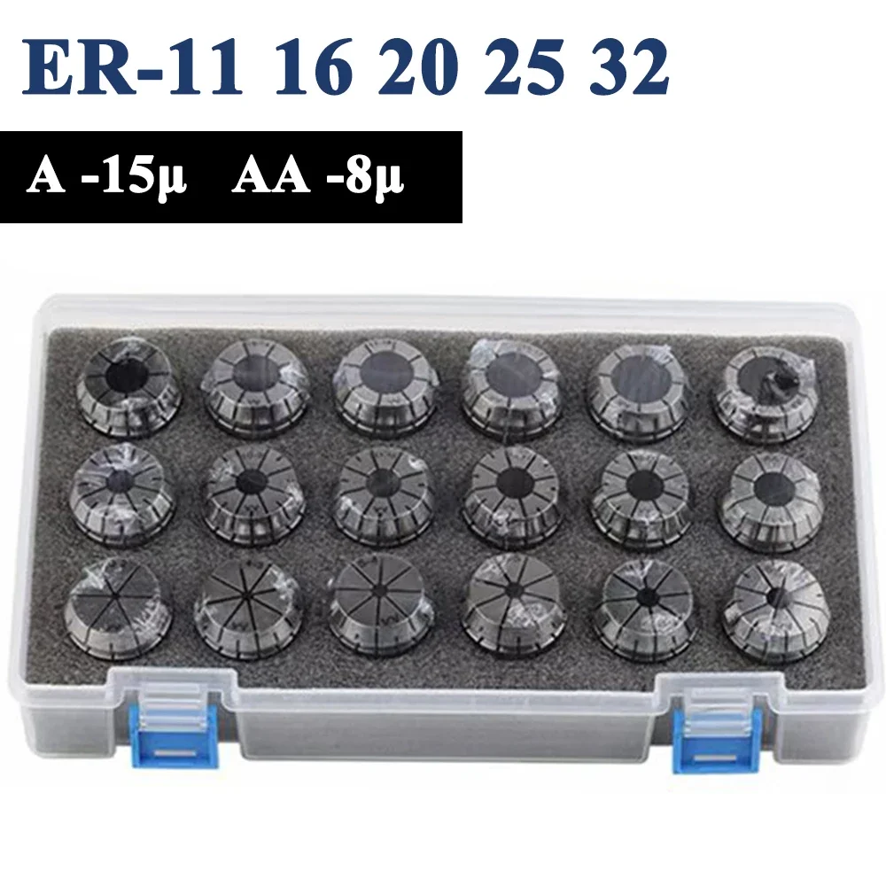 Spring Collet Tool Holder Collet Chuck Spring Collet Chuck Collet Chuck Holder Engraving Collet Chuck Collet Clamping Tool Collet Block Holder XXW Collet Set ER11 ER16 ER20 ER25 ER32 ER40 High Precision 0.008mm 0.015mm