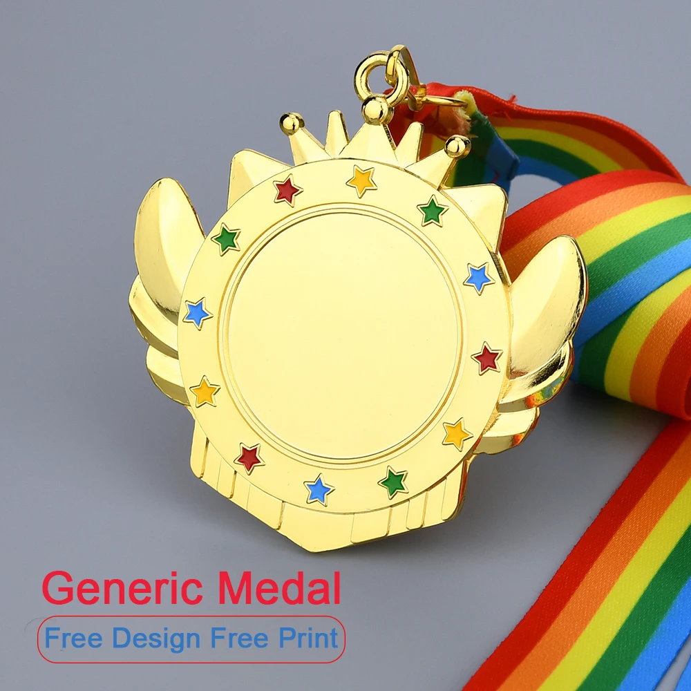 Custom Blank Medal Children's Award Medals for Any Competition Gold Silver Bronze Sport Running Match Metal Medal Customized