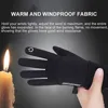 LOOGDEEL Fleece Cycling Gloves Non-slip Thermal Touch Screen Windproof Waterproof Men Skiing Running Bicycle Motorcycle Gloves 5