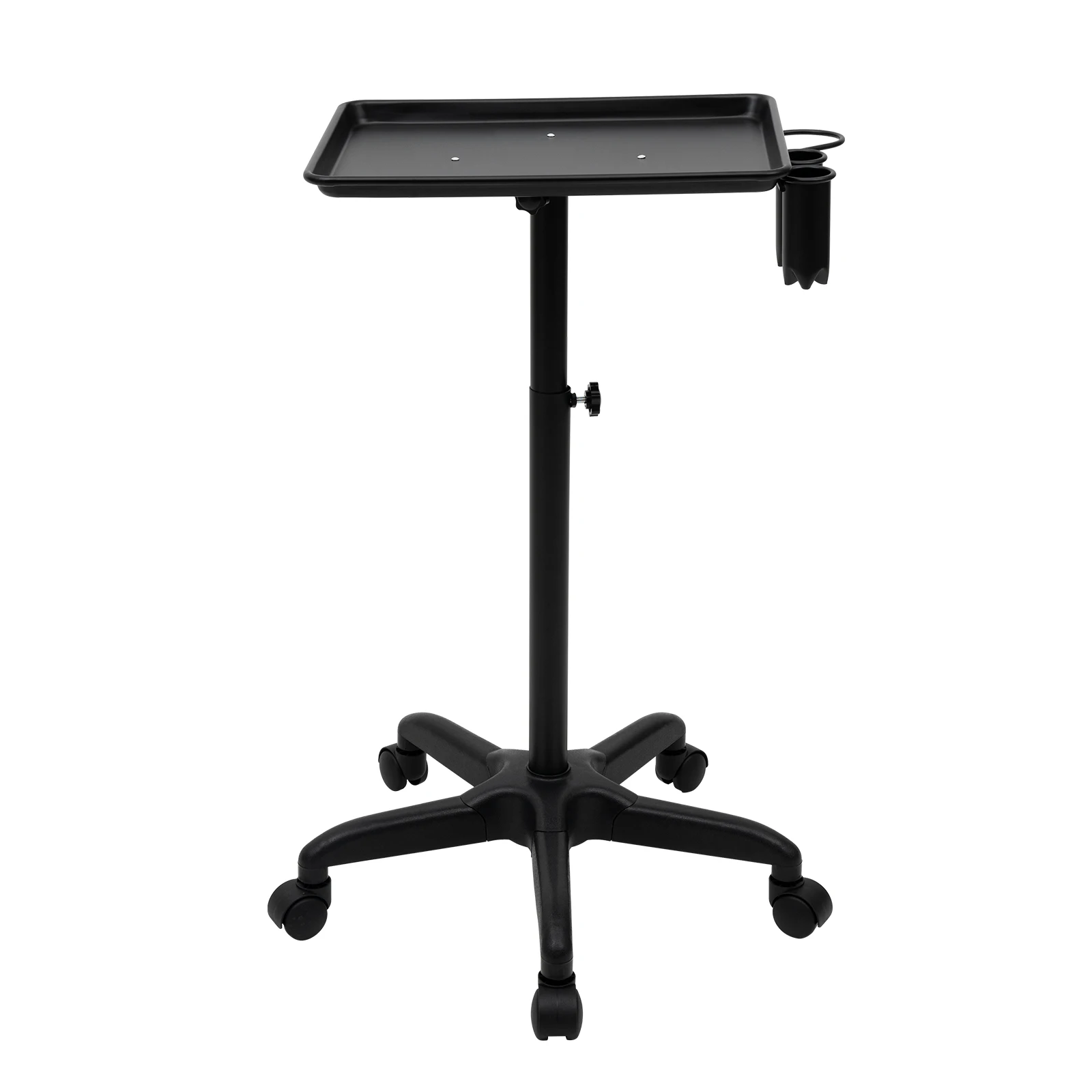 Mobiler Friseursalon-Trolley mit Rädern, 64-108cm Höhenverstellbarer Schönheitswagen für Friseurwerkzeuge, Scheren und Haartrockner – Detail 8