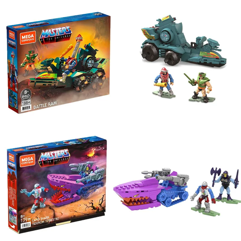 

MEGA Construx Masters of the Universe Land Shark - Collectible Attack Vehicle Set - Moving Jaws - 2 Micro Figures - 178 Bricks