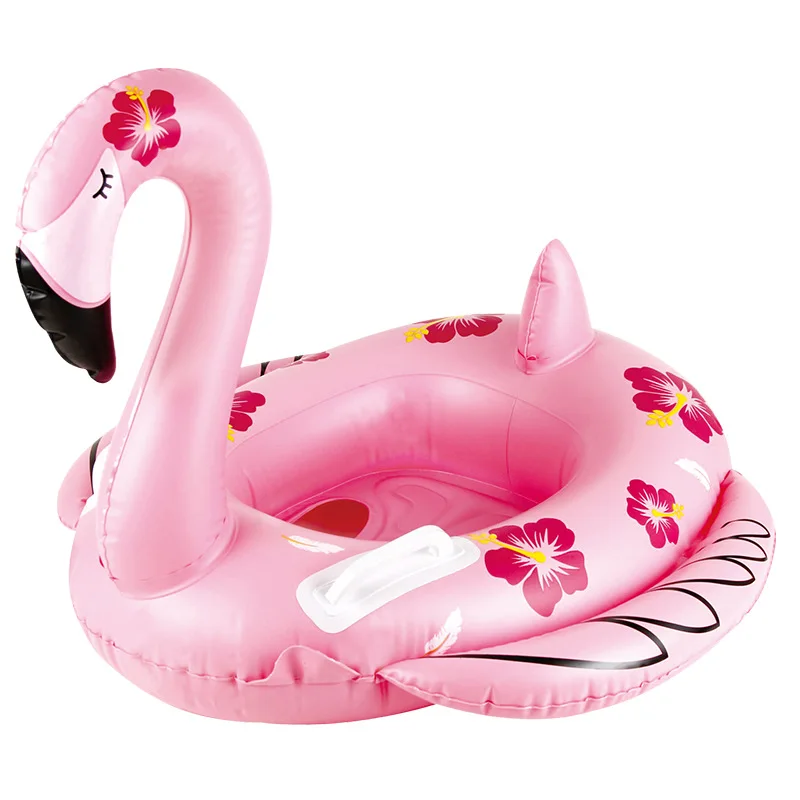 

Flamingo Inflatable Circle Baby Infant Float Pool Swimming Ring with Sunshade Floating Seat Summer Beach Party Pool Toys