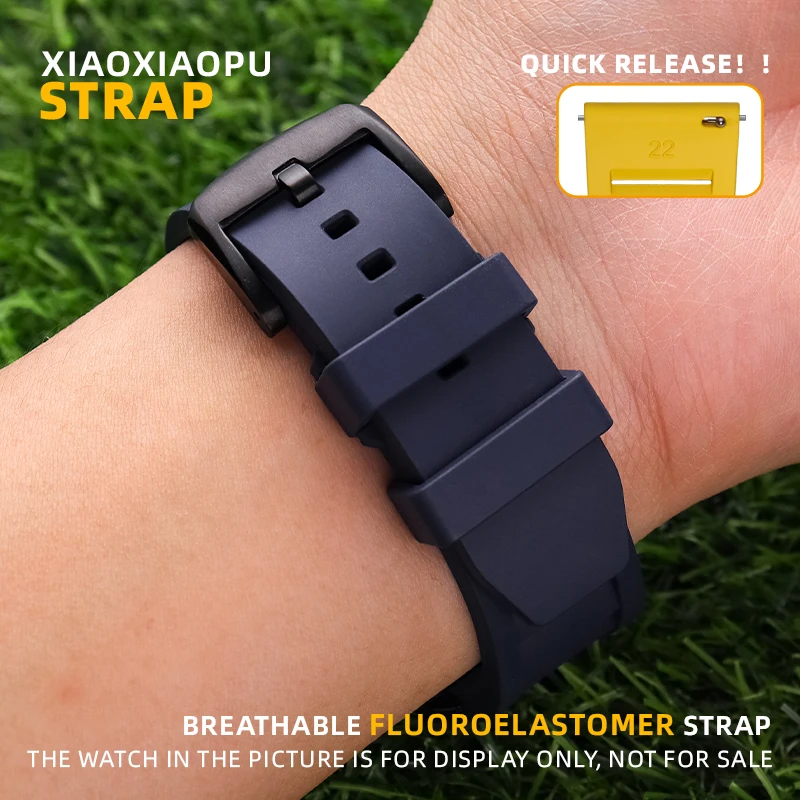 20 22Mm Fkm Cinturino Universale In Gomma Per Accessori Per Cinturini Breitling Rolex Omega Moonswatch