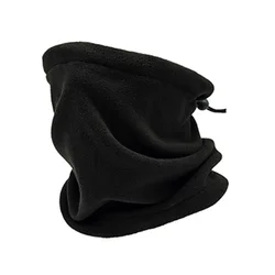 Cozy Fleece Neck Warmer: Windproof Winter Scarf & Face Cover (Black)