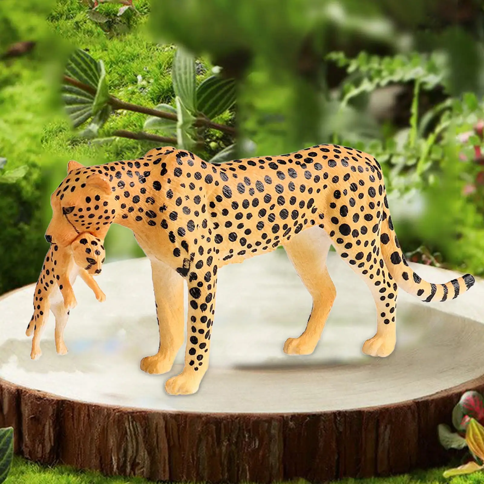 

Leopard Figurine Cheetah Playset for Holiday Gift Party Favors Cake Topper
