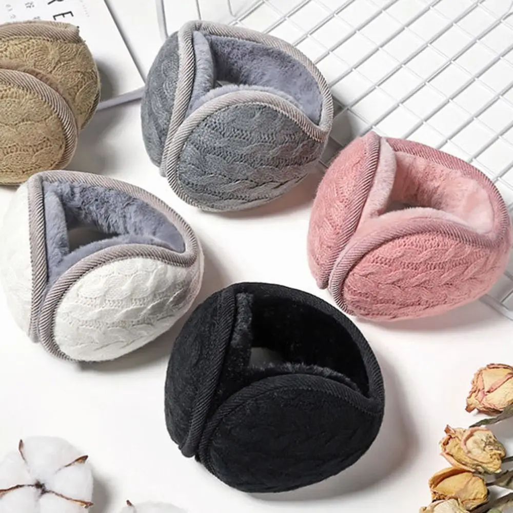 Unisex Warm Knit Earmuffs Ventilated Warmer Softer Comfortable Skin-friendly Fuzzy Liner Multiple Colors Cycling