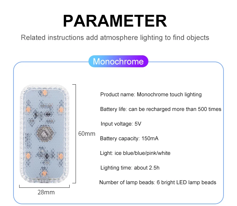 LED car light resting on surface
