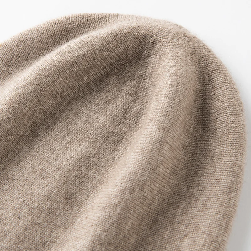 High Quality 100% Pure Cashmere Sweater For Winter Warmth, Ear Protection Hat, Solid Color Soft Hat For Both Men and Women 2