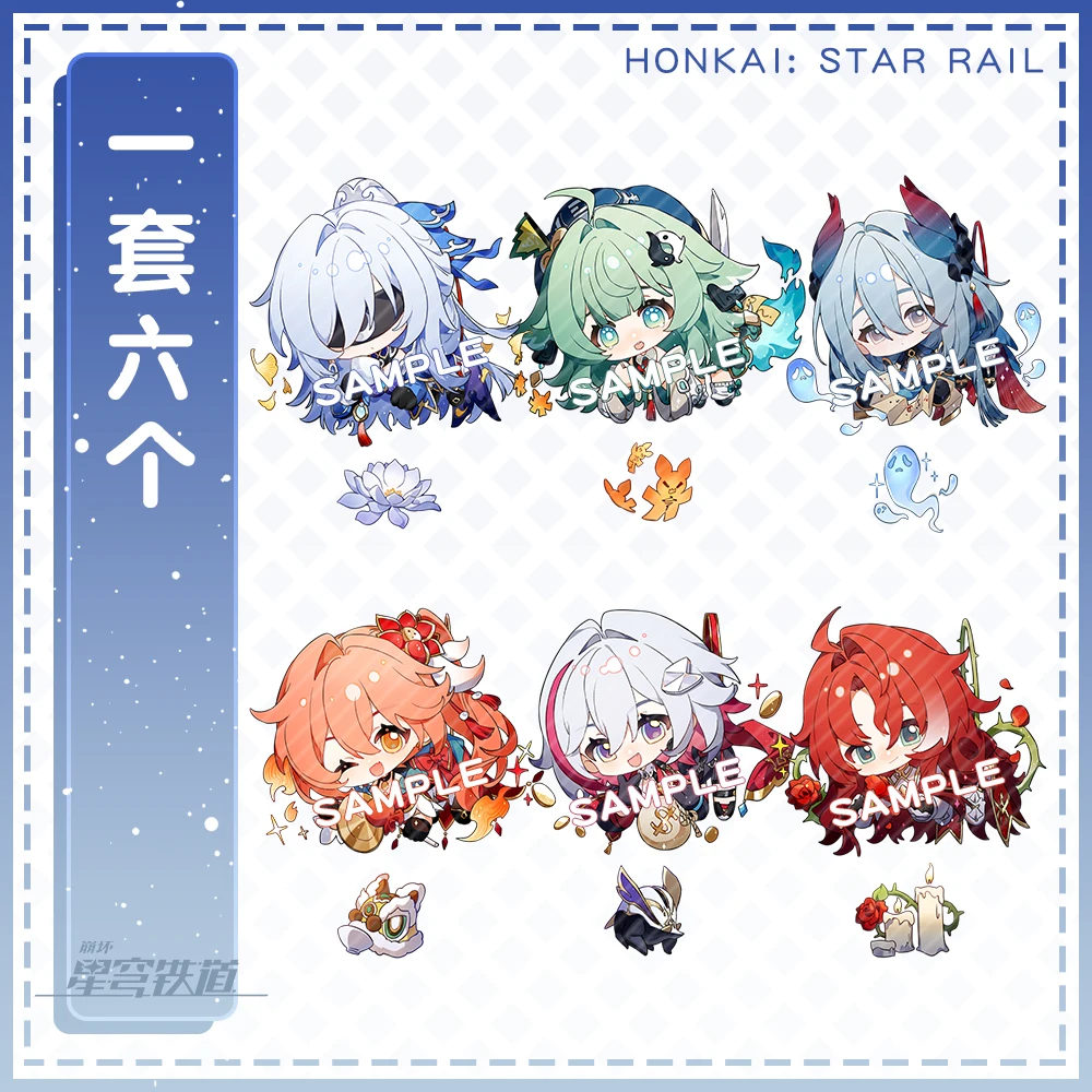 

Anime Honkai: Star Rail Jingliu Topaz Argenti Guinaifen School Bag Cartoon Cosplay Keychain Acrylic Keyring Accessory Pendant