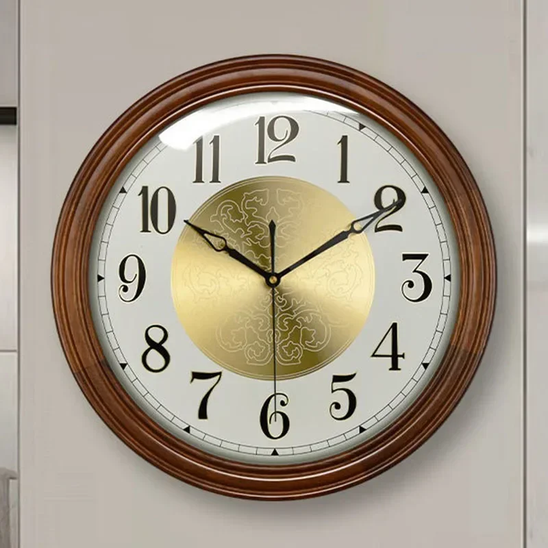 Description Picture 4 of itemSolid Wood Wall Clock Modern Living Room Large Clock  Aesthetic Watch Silent Creative Home Decoration Accessories Interior