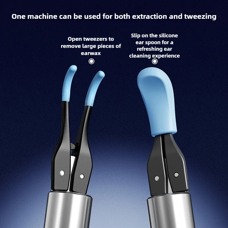 3 in 1 WiFi Ear Pick Tweezers with HD Camera Soft Silicone Tips Rechargeable Ear Cleaner for Adult Kids Safe Ear Canal Clean