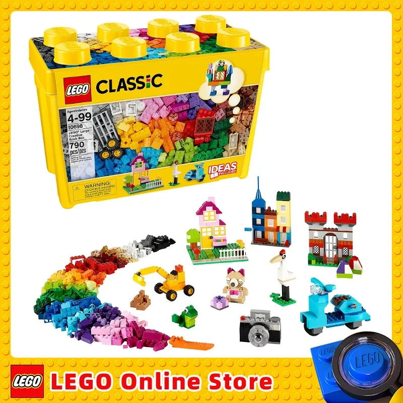 Lego Classic Large Creative Brick Box 10698 Building Blocks Giocattolo Per Bambini Ragazzi Ragazze 4-99 Regalo Di Natale Di Compleanno (790 Pezzi)