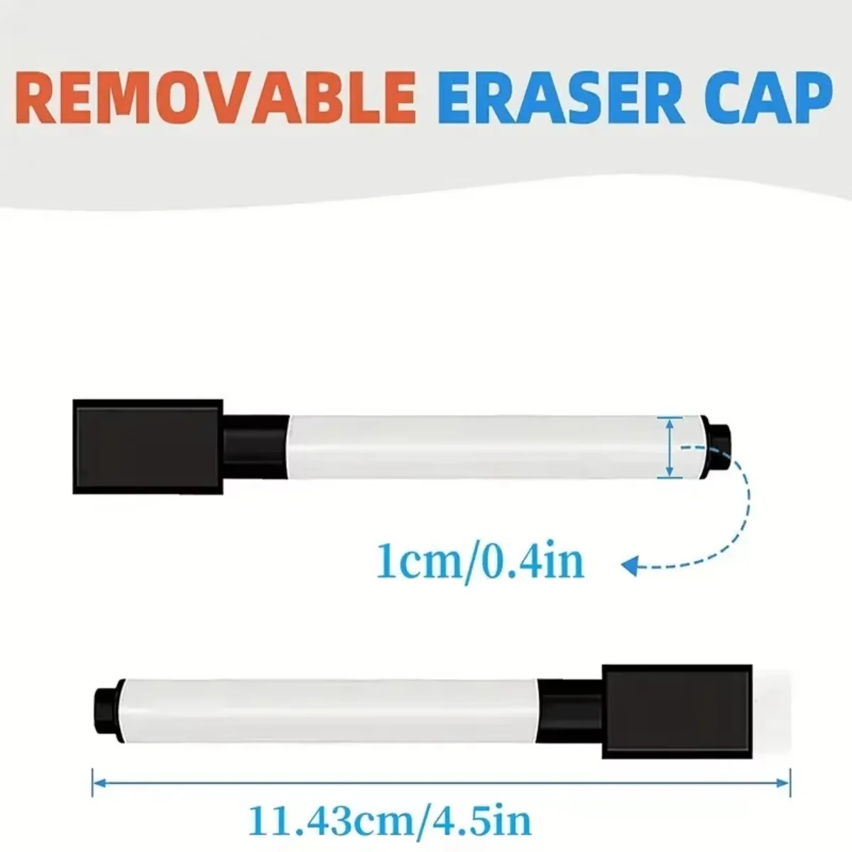 Dry erase markers 25 Pieces Black Dry Erase Markers with Eraser Cap White Board Mini Dry Erase Markers for Office School Supplies