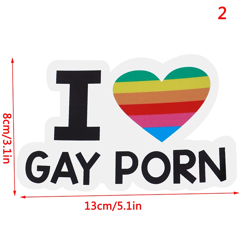 I Love Gay Porn Sex LGBT Lesbian Funny Car Bumper Vinyl Sticker Bicycle Stickers