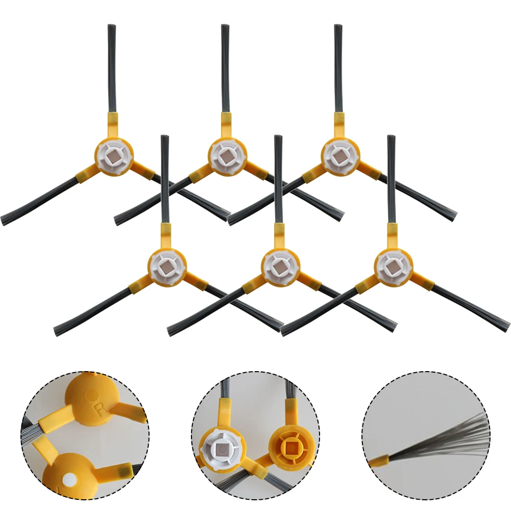 6pcs Side Brushes Kit For IKOHS NETBOT S15 Robot Vacuum Cleaner Parts Accessory Home Cleaning Dust Clean Up Replacement mechanic hk4090 soft cleanroom wiper cleaning non dust cloth dust free paper clean lcd repair cloth for mobile phone repair