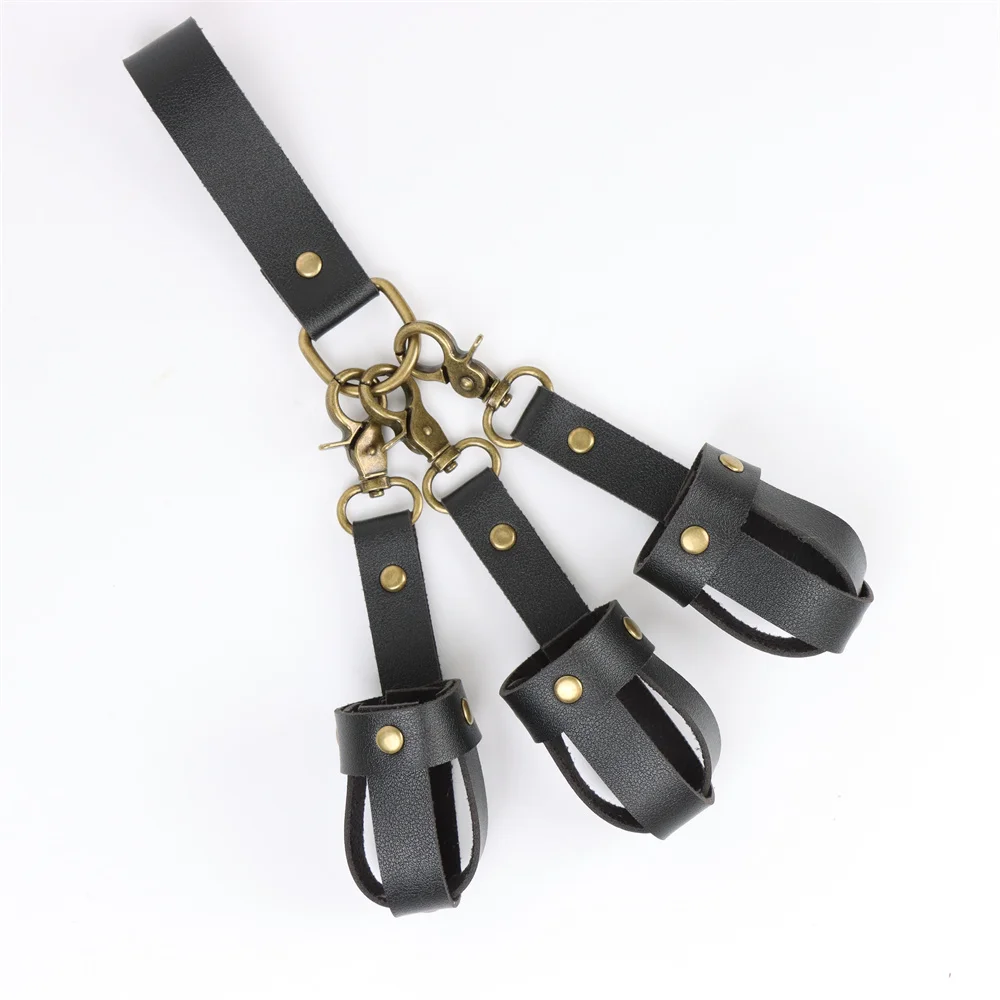 Medieval Alchemy Vial PU Leather Holder Belt - Artificial Potion Bottle Accessory for Renaissance Faires And Cosplay Belt