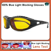 Lentille rouge, lentille Orange 100% lunettes bloquant la lumière bleue lunettes de jeu Anti fatigue mode téléphone lunettes 5