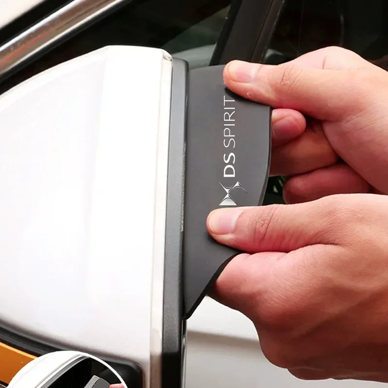 Car Rearview Mirror Rain Eyebrow For DS SPIRIT DS3 DS4 DS5 DS6 DS7 150e 5LS Rearview Visor Rain Cover Auto External Accessories