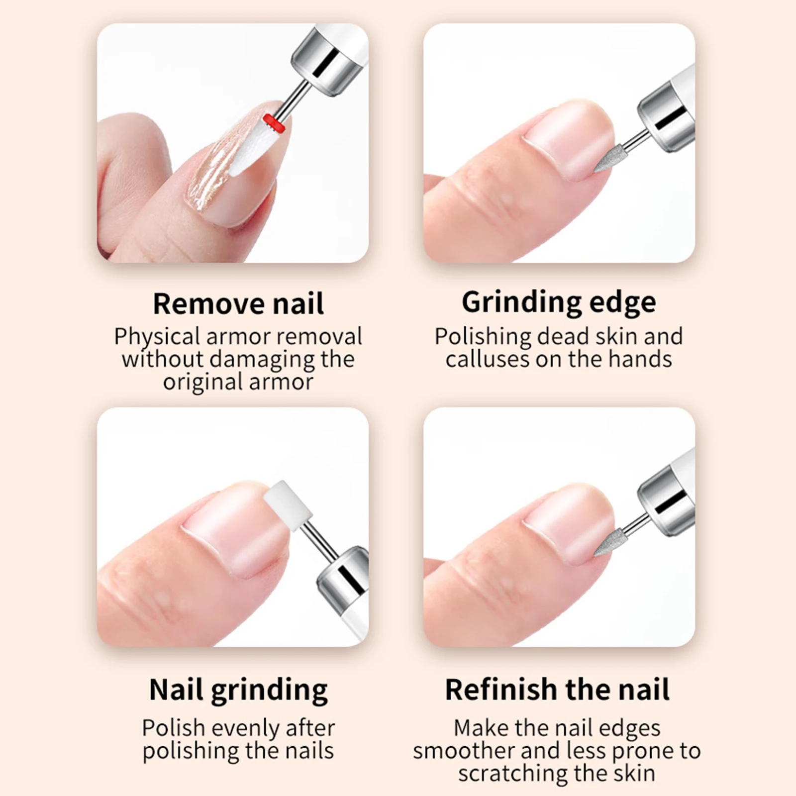 Electric Nail Polisher Electric Nail Polisher Drill Professional Nails Grinding Polishing Dead Skin Removal Art Sanding File Pen Manicure Machine