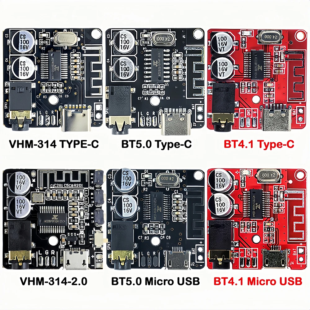 Bluetooth 5.0 Audio Receiver Board 3.7-5V VHM-314 2.0 Bluetooth MP3 Amplifier Lossless Decoder Wireless Stereo Music XY-BT-Mini