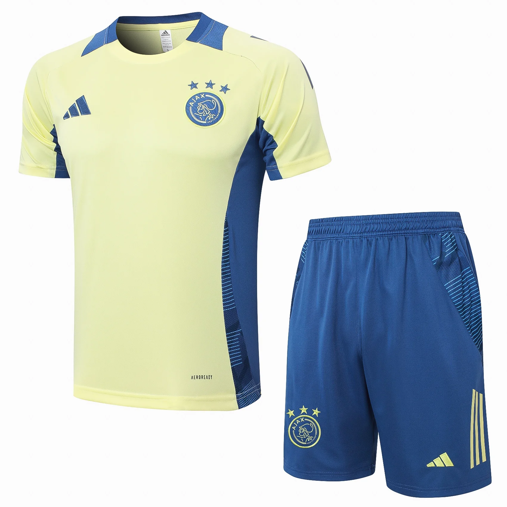 Adidas Soccer Jerseys Men Performance Comfortable Short-sleeved Breathable Durable Fashionable Training Suit Green Blue