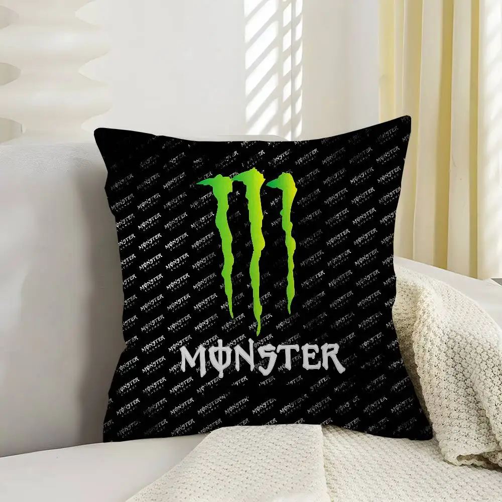 M_MonsterES-Fashion-E-Energys 개인화된 그림 텍스트 홈 장 베개 가정용 선물 45x45cm