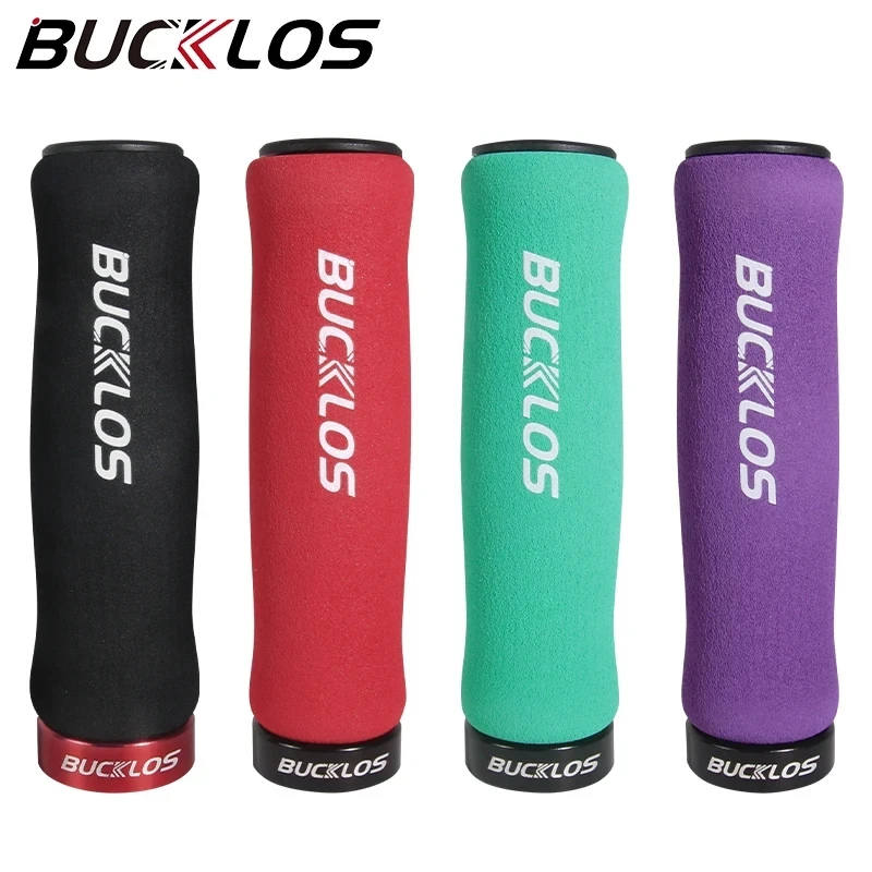 Bike Handlebar Covers BUCKLOS MTB Bike Grips Sponge Bicycle Handlebar Cover Soft Shock-absorbing Mountain Bike Handles Bar Cuffs MTB Accessories