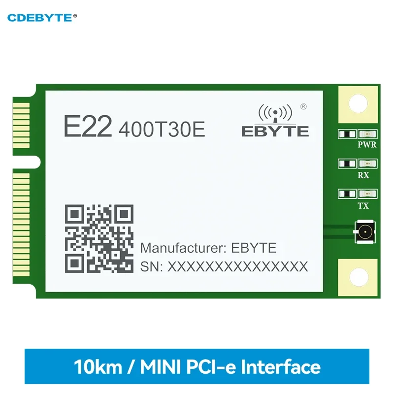 LoRa 433MHz 30dBm UART/RS485/RS232/USB Wireless Transceiver Module E22-400T30E IPEX 1W 10KM Network RSSI LBT AIR WAKE UP stone intelligent uart hmi smart lcd embedded touch display module support interface rs232 rs485 ttl for equipment use controlle