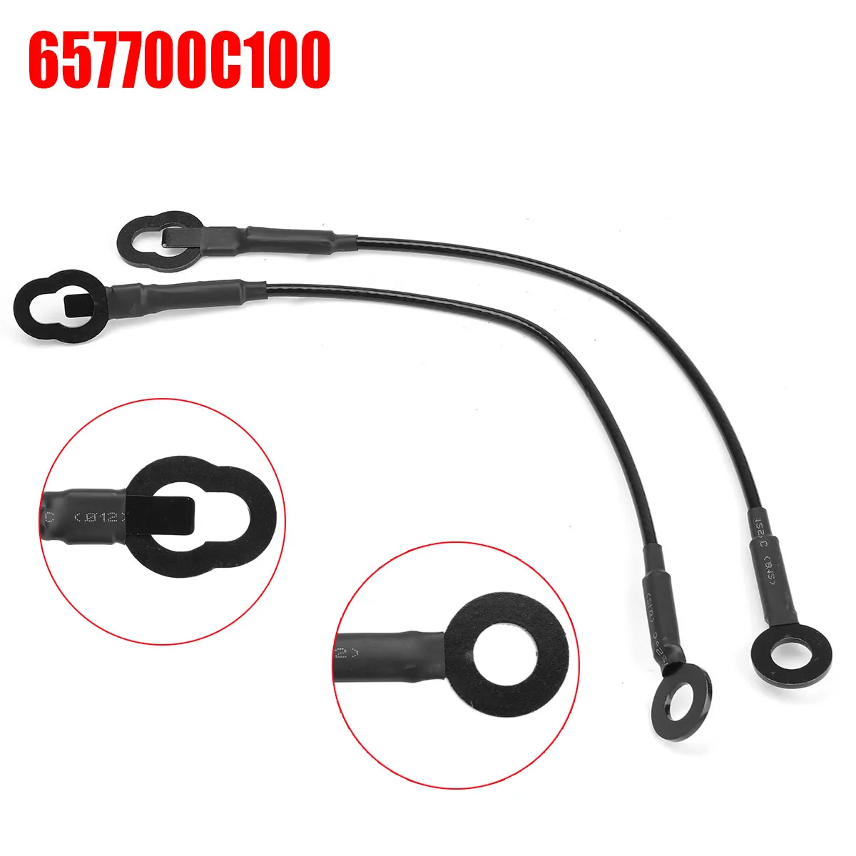 

2pcs Rear Tailgate Cable For Toyota Tundra 2004-2006 657700C100 TAILGATE BOOT STRAPS CABLES