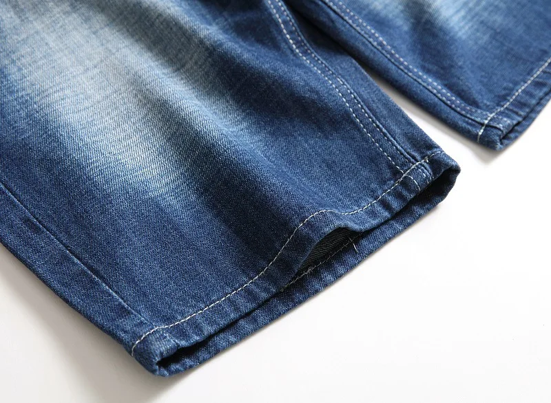 Men's Stretchy Short Jeans Fashion Casual Slim Fit Elastic Denim Shorts Male Summer Clothes