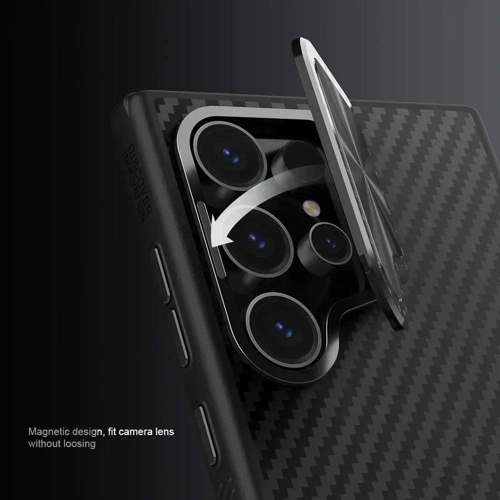 NILLKIN Magnetic Aramid Fiber Case For iPhone 15 Pro Max With Kickstand Anti-Drop All-Inclusive For iPhone 14 Pro Magsafe Case