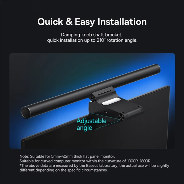 Baseus Screen Light Desk Lamp Computer Light Screen Hanging Light New Table Lamp LCD Monitor Laptop Light USB Study Read Lamp 6