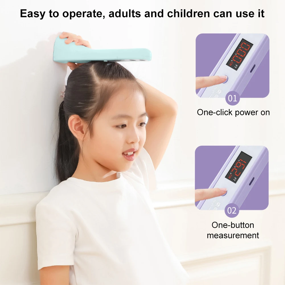 Height Measuring Ruler Ultrasonic Digital High Accuracy Portable Device Electronic For Children