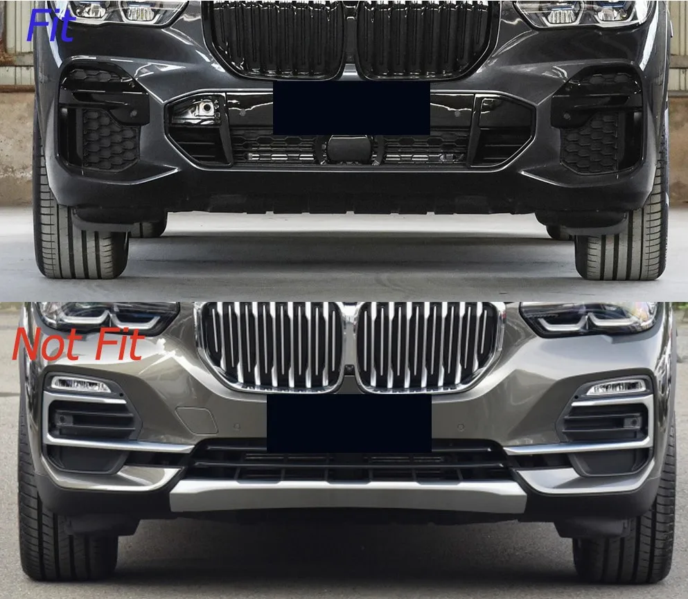 Pare-chocs avant noir brillant pour BMW, kit de carrosserie Look fibre de  carbone, BMW X5 G05 M50 xDrive 40i 35i 30d 2018-2022 M-Pack - AliExpress