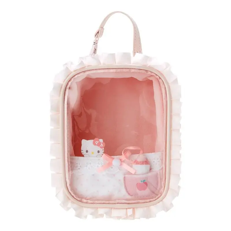 thumbnail image 1 of Miniso Sanrio Kawaii Doll Bags Japan Style Square Pain Bags Girls Ruched Design Cute Layer Handbags Casual Girls Small Bags Toys, 1 of 5