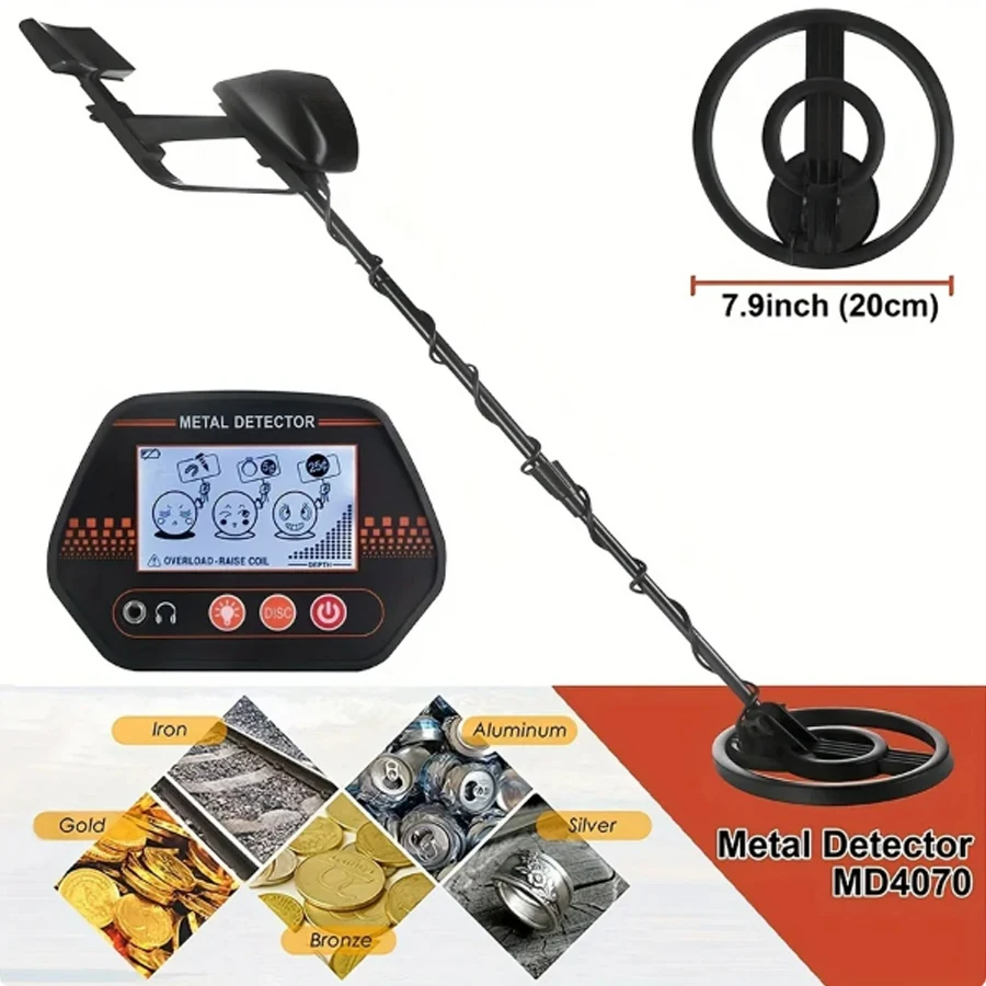 Metal Detector MD4070 Underground High Sensitivity Jewelry Treasure Gold Waterproof Coins Finder GP pointer