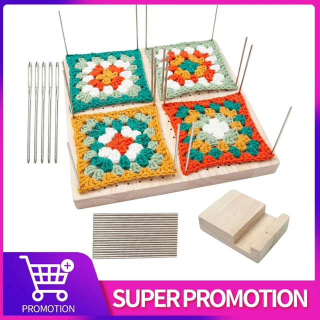 Crochet Blocking Board with Pegs Bamboo 8 Inches Pegboard for Crochet  Knitting Blocking Board Gift for Granny Squares Lover - AliExpress