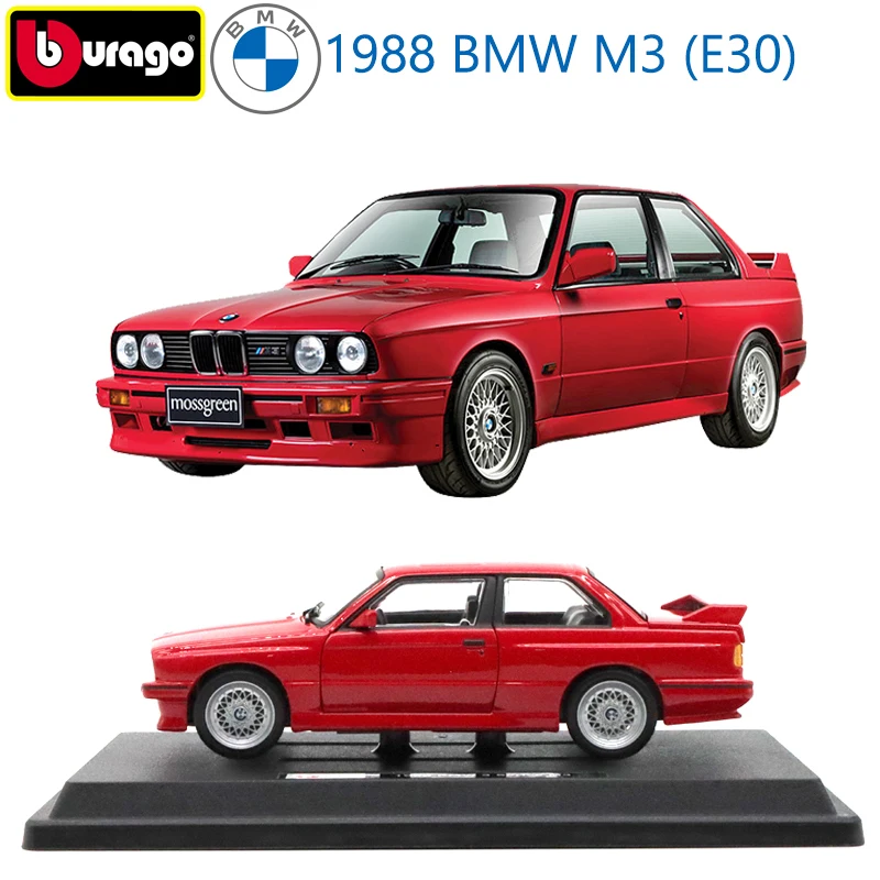 Bburago 124 Bmw M3 (E30) 1998 Sport Auto Model Legering Statische